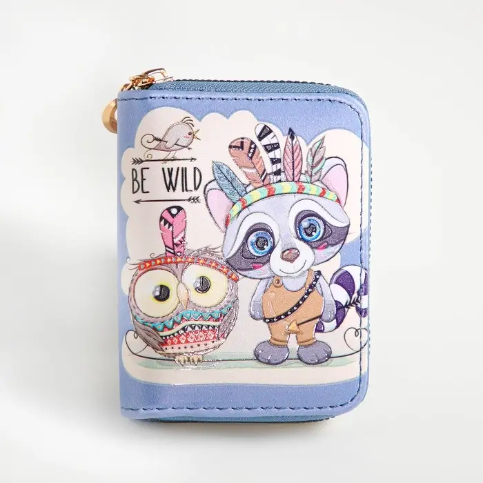 Кошелёк детский &laquo;Енот&raquo; Выбражулька, на молнии, серый