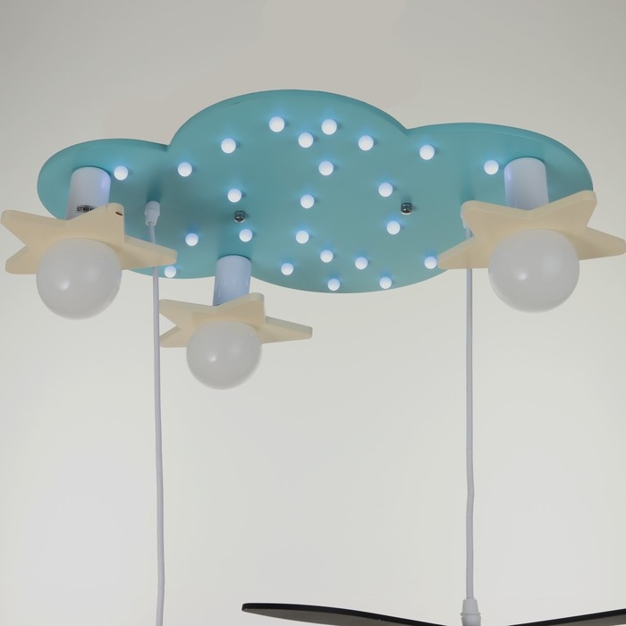 Люстра с подсветкой 2173/5 E27 40Вт бело-голубой 65х40х70 см BayerLux