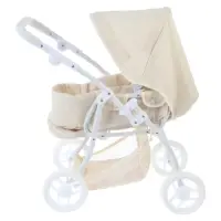 Коляска для кукол универсальная, с переноской, с корзиной, металлический каркас