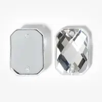 Стразы пришивные, 20 шт., 10&times;14 мм, оргстекло