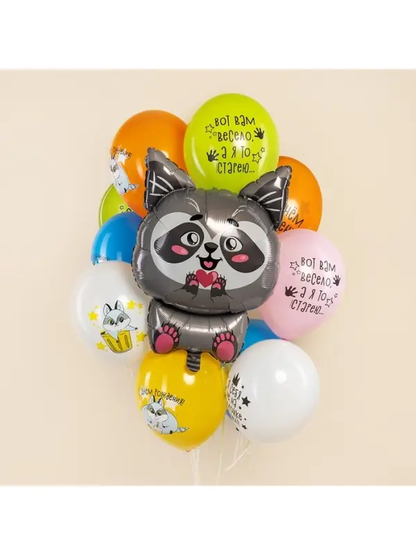 Воздушные шары латексные 12 Воздушные шары латексные 12" «Енотики», 25 шт.