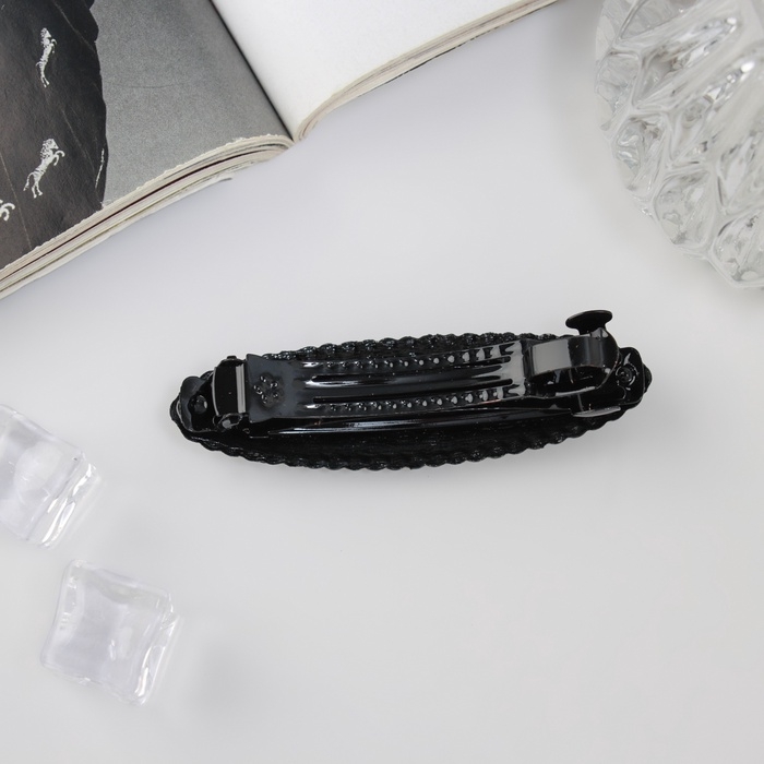 Заколка-автомат Заколка-автомат "Хлоя" классик, 8 см, чёрный