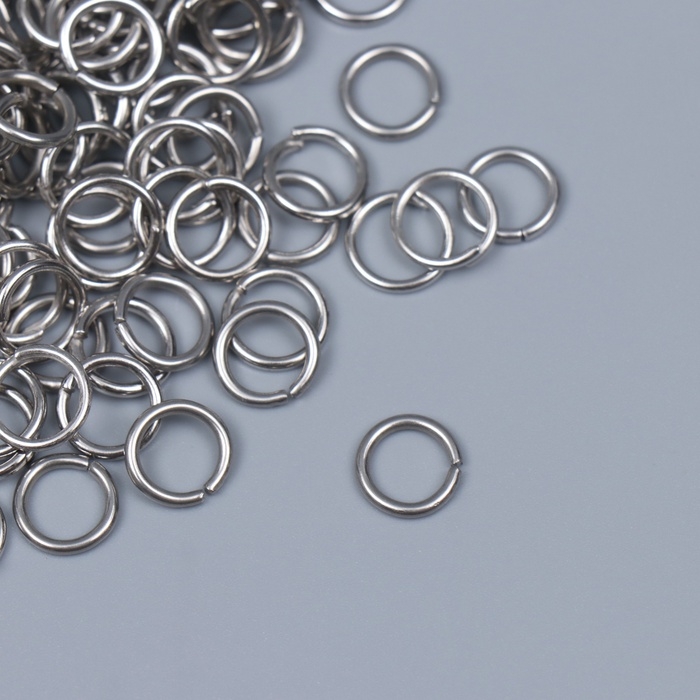 Основа для творчества металл "Разжимное кольцо" набор 200 шт d=0,7 см 1х1 см
