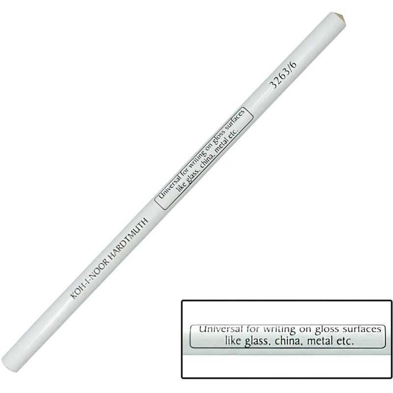 Карандаш по стеклу, металлу и пластику KOH-I-NOOR белый 3263006001KS