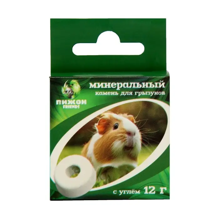 Минеральный камень Минеральный камень "Пижон" для грызунов с углем , 12 г