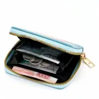 Кошелек дет 07-01-07 Коты, 10,8*2,5*8,5 см, на молнии, голубой