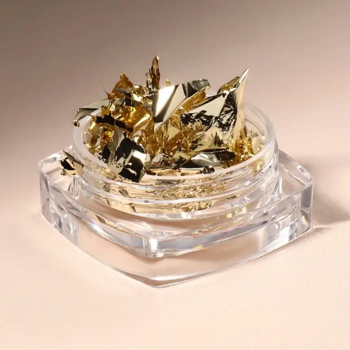 Поталь для декора ногтей, цвет шампань