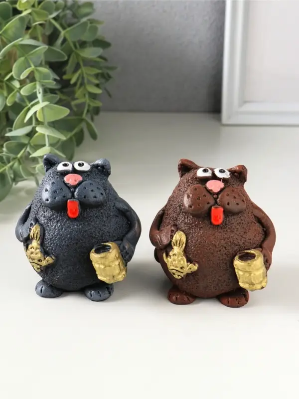 Фигурка &laquo;Кот с кружкой&raquo;, 7&times;5.5&times;6.5 см, МИКС