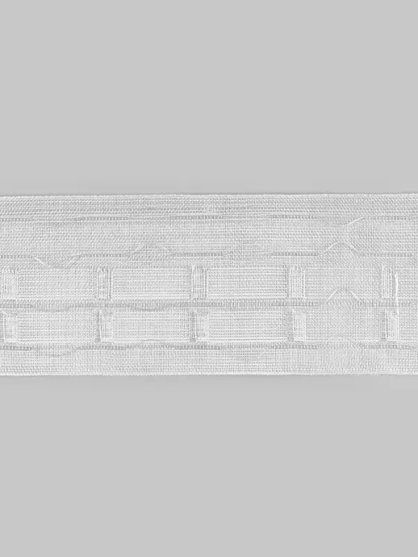 Шторная лента, органза, 8.5 см, 25&plusmn;1 м, прозрачная