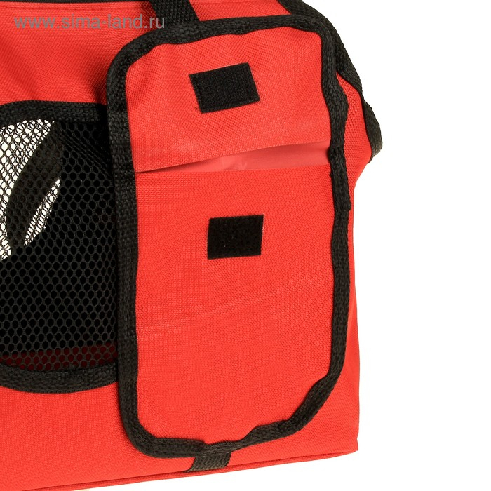 Сумка - переноска для животных на плечо, ПВХ, 37 х 13 х 20 см, красная Сумка - переноска для животных на плечо, ПВХ, 37 х 13 х 20 см, красная