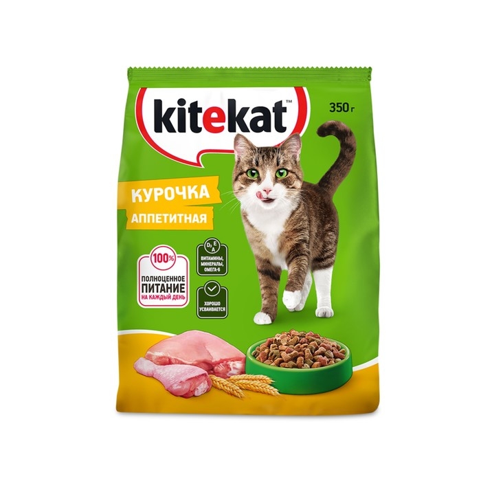 Сухой корм KiteKat  Сухой корм KiteKat "Аппетитная курочка" для кошек, 350 г