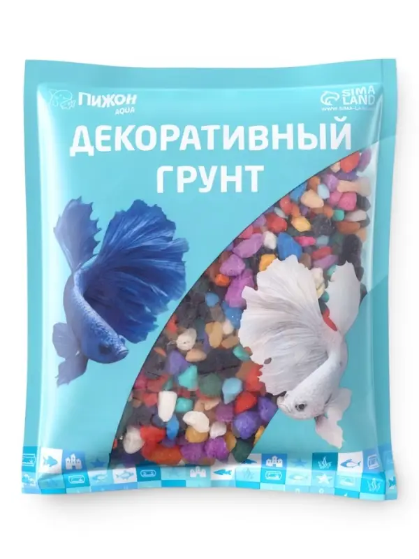 Мраморная крошка &laquo;Пижон Аква&raquo;, фр. 5-10 мм, калейдоскоп, 800 г