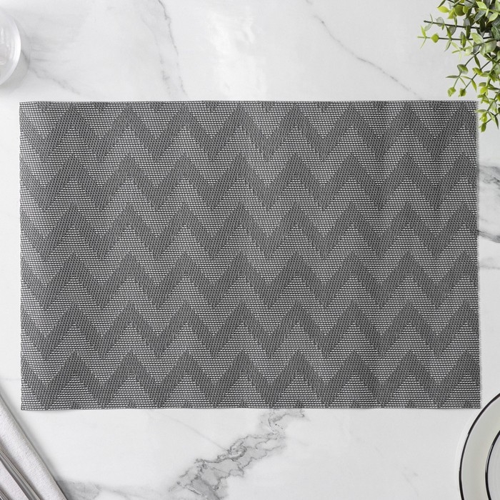 Набор салфеток сервировочных на стол Magistro, 4 шт, 30×45 см, цвет чёрный