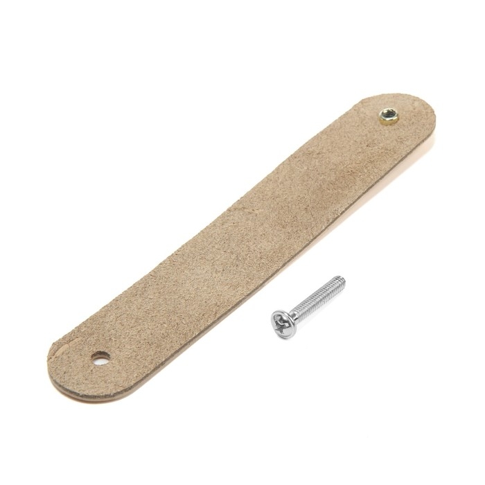 Ручка-кнопка CAPPIO, бежевая, кожаная Ручка-кнопка CAPPIO, бежевая, кожаная