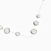 Колье на леске "Капля росы", цвет былй в серебре Колье на леске "Капля росы", цвет былй в серебре