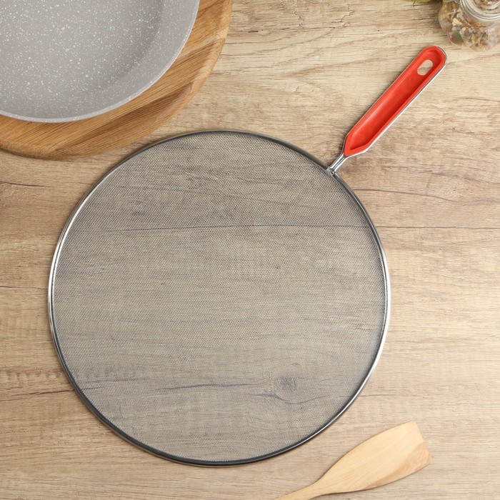 Экран от брызг Доляна, d=29 см, с ручкой Экран от брызг Доляна, d=29 см, с ручкой