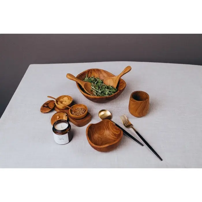 Стакан, 35 мл, 10×10×9 см, тиковое дерево