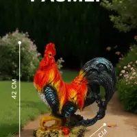 Садовая фигура из полистоуна &laquo;Петух андалузский&raquo;, 42&times;20&times;38 см