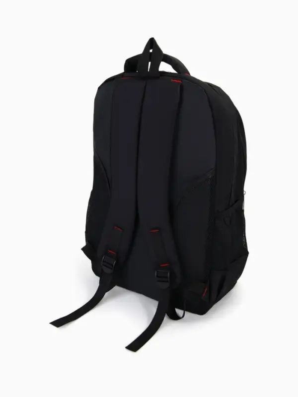 Рюкзак молодёжный на молниях, 2 отдела на молнии, с карманами, размер 37&times;17&times;54 см, чёрный