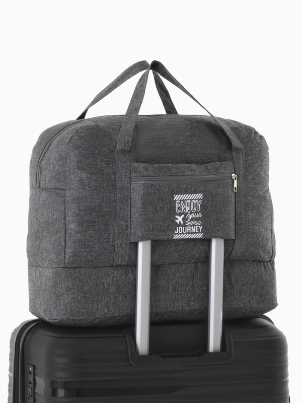 Сумка дорожная на молнии, серая Сумка дорожная на молнии, серая