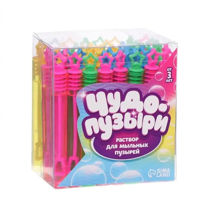 Мыльные пузыри нелопающиеся «Звёздочки», 5 мл, МИКС