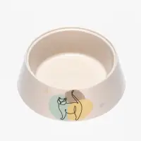Миска &laquo;Мур-мяу&raquo; для кошек 0.3 л, 14.5&times;14.5&times;4 см, светло-бежевый