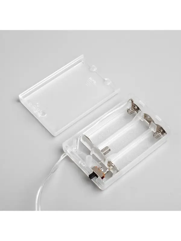 Гирлянда &laquo;Нить&raquo; 3 м с насадками &laquo;Звёзды&raquo;, IP20, прозрачная нить, 20 LED, от батареек АА&times;3, свечение мульти