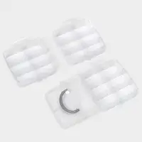 Органайзер для мелочей Доляна, пластик, 3 яруса, 18 ячеек, 15&times;15&times;12 см, МИКС