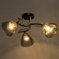 Светильник потолочный BayerLux &laquo;Сальма&raquo;, люстра 3хЕ27, 40 Вт, чёрный, 54&times;54&times;24 см