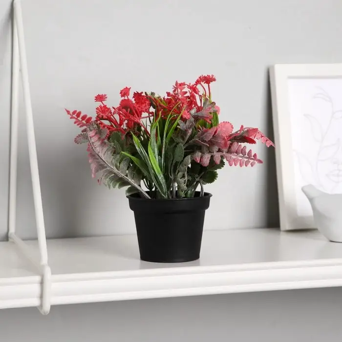 Искусственный цветок в горшке &laquo;Скабиоза&raquo;, 7&times;14 см, МИКС