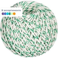 Шпагат хлопчатобумажный, 100 п.м., 1000 ТЕКС, цвет в ассортименте