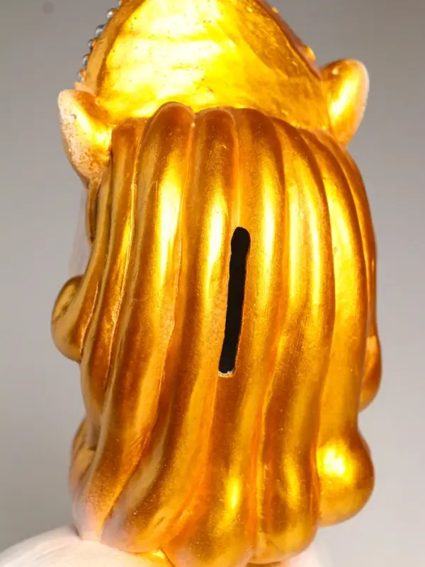 Копилка "Лошадь в кокошнике" 23х17,5х10 см, белый с золотом