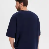 Джемпер с коротким рукавом Siluetti Volumica, темно-синий, размер XL/XXL