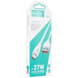 Кабель X93 HOCO USB на Type-C 1M 27W белый