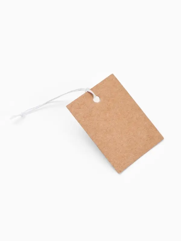 Ценники на верёвке &laquo;Крафт&raquo;, 100 шт. отверстие 3 мм, 3&times;4 см, бежевый