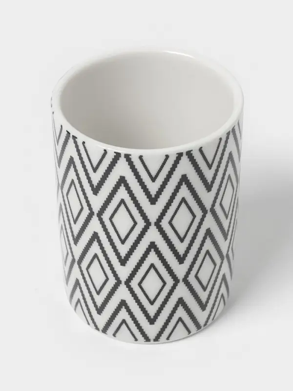 Набор аксессуаров для ванной комнаты Доляна &laquo;Марокко&raquo;, 3 предмета, мыльница, дозатор для мыла, стакан, белый