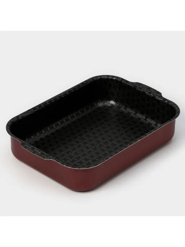 Противень &laquo;Хозяюшка&raquo;, 19&times;25 см, h=6 см, антипригарное покрытие, бордовый