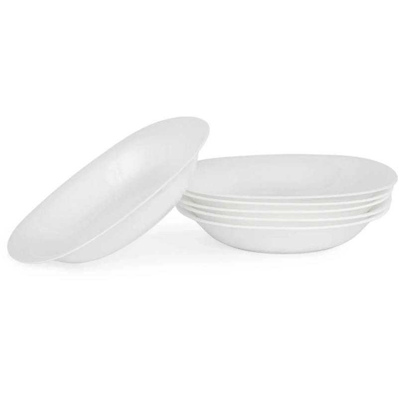 Тарелка суповая КАРИН БЕЛЫЙ 21см 24шт/уп (N6802/L5406)