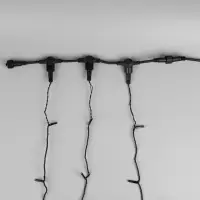 Гирлянда &laquo;Клип-лайт&raquo; 3 нити по 20 м, IP44, УМС, тёмная нить, 399 LED, свечение белое, мерцание всех светодиодов, 24 В