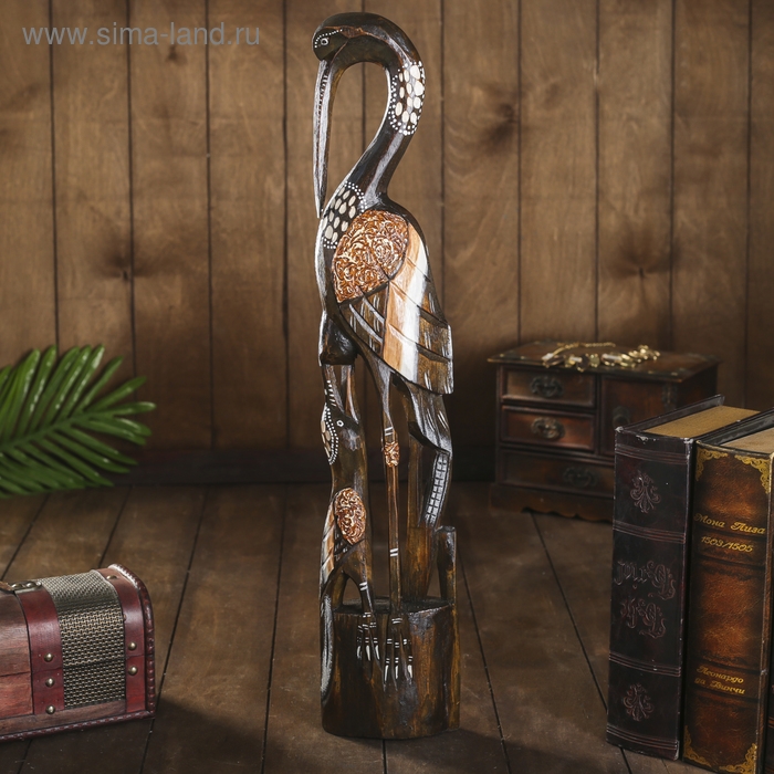 Сувенир дерево "Пара аистов" 6х11х60 см