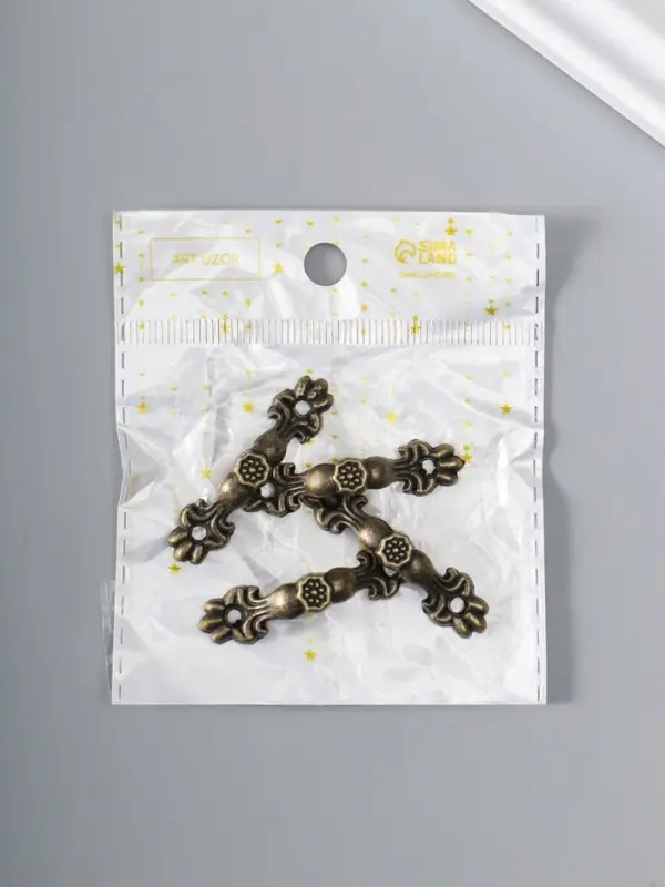 Ручка для шкатулки металл, набор 4 шт., 4.2&times;0.7&times;0.5 см