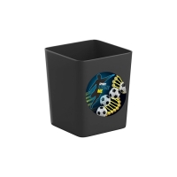 Подставка-стакан для канцелярии пластик ErichKrause Base, Sport DNA, черная