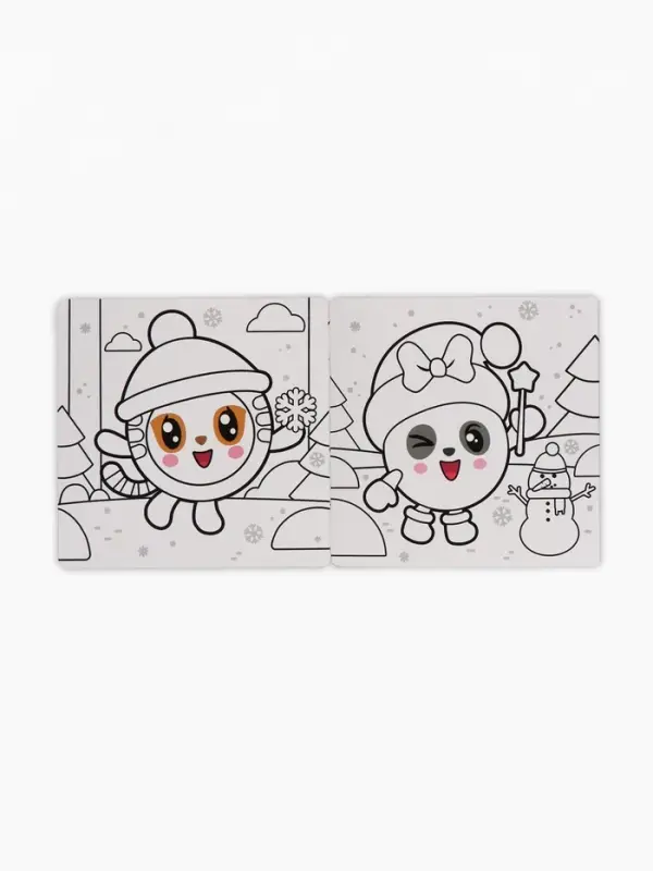 Многоразовая раскраска Многоразовая раскраска "Встречаем Новый год", 12 стр., 16х16 см, Малышарики