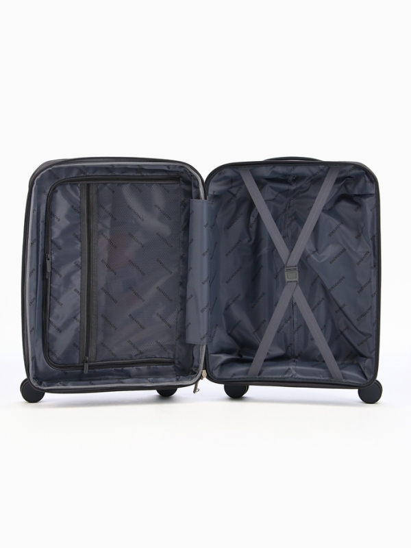 Чемодан 20 Чемодан 20", PP, 38*22*56, отд на молнии, код замок, 4 колеса, серый