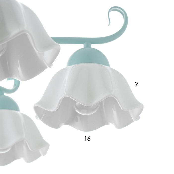 Люстра Люстра "Лукреция" 6хЕ27 40Вт зелено-белый 77х77х37-72 см BayerLux