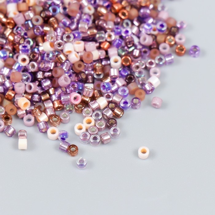Бисер стекло 12/0 Бисер стекло 12/0 "Перламутр. Сиреневое ассорти" 10 гр
