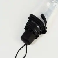 Зонт механический &laquo;Однотонный&raquo;, 3 сложения, 8 спиц, R=48/53 см, d=96 см, прозрачный, чёрный