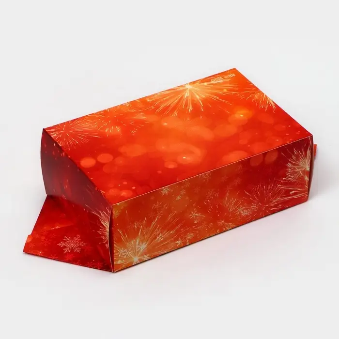 Подарочная коробка - конфета новогодняя складная «Новогодний Венок», 14×22×8 см
