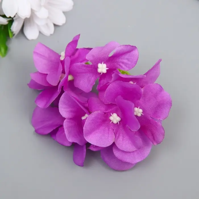 Цветы для декорирования Цветы для декорирования "Гортензия" сиреневые 10х10 см