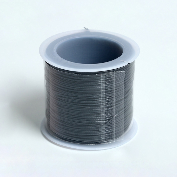 Шнур вощеный из полиэстера d=0,5мм, L=50м, цвет тёмно-серый Шнур вощеный из полиэстера d=0,5мм, L=50м, цвет тёмно-серый